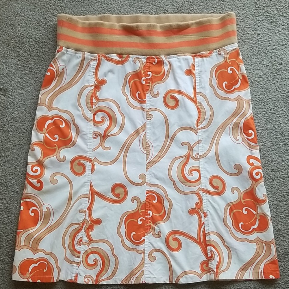 Split Floral Print Skirt
